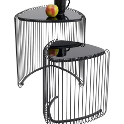 KARE Design Table D Appoint Wire Triangle Noir (2/Set)