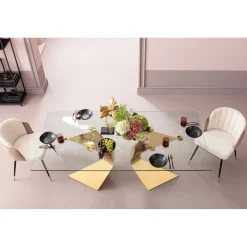 KARE Design Table Gloria Gold 200X100Cm