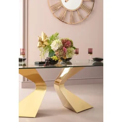 KARE Design Table Gloria Gold 200X100Cm