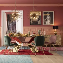 KARE Design Table Gloria Gold 200X100Cm