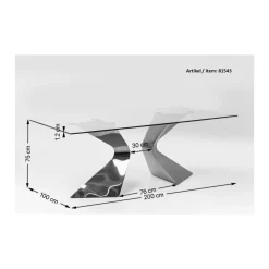 KARE Design Table Gloria Noir 200X100Cm