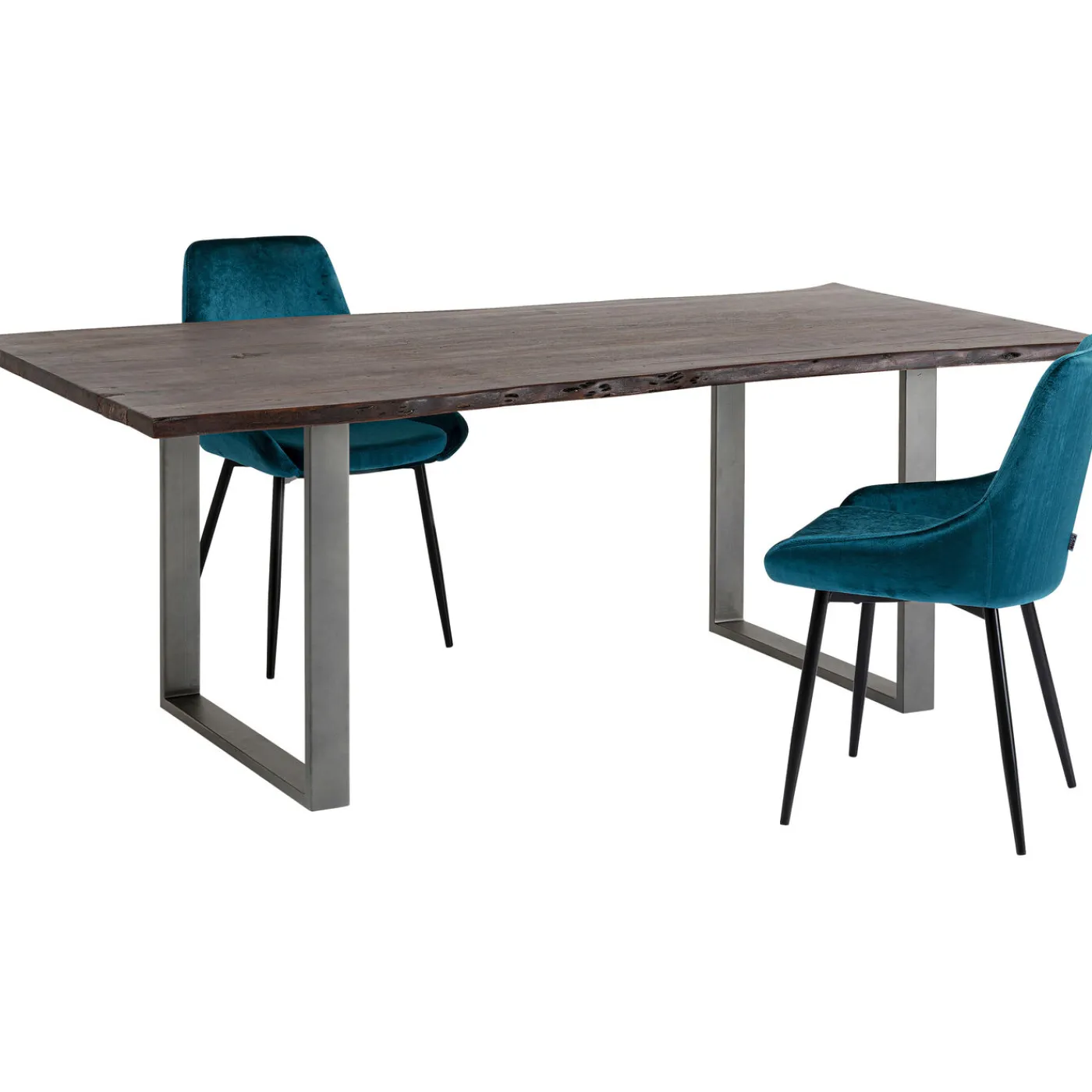 KARE Design Table Harmony Fonce Acier Brut 200X100
