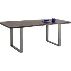 KARE Design Table Harmony Fonce Acier Brut 200X100