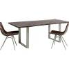 KARE Design Table Harmony Fonce Argente 200X100