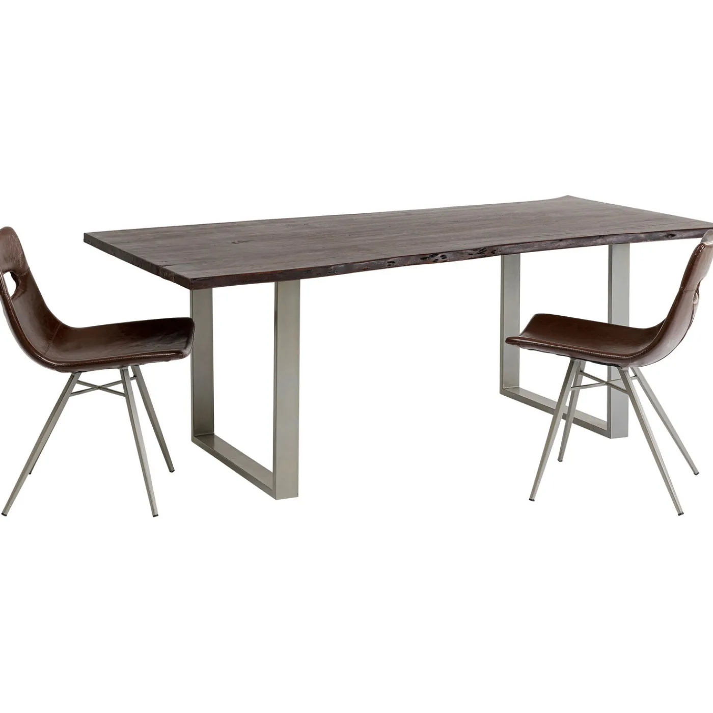 KARE Design Table Harmony Fonce Argente 200X100
