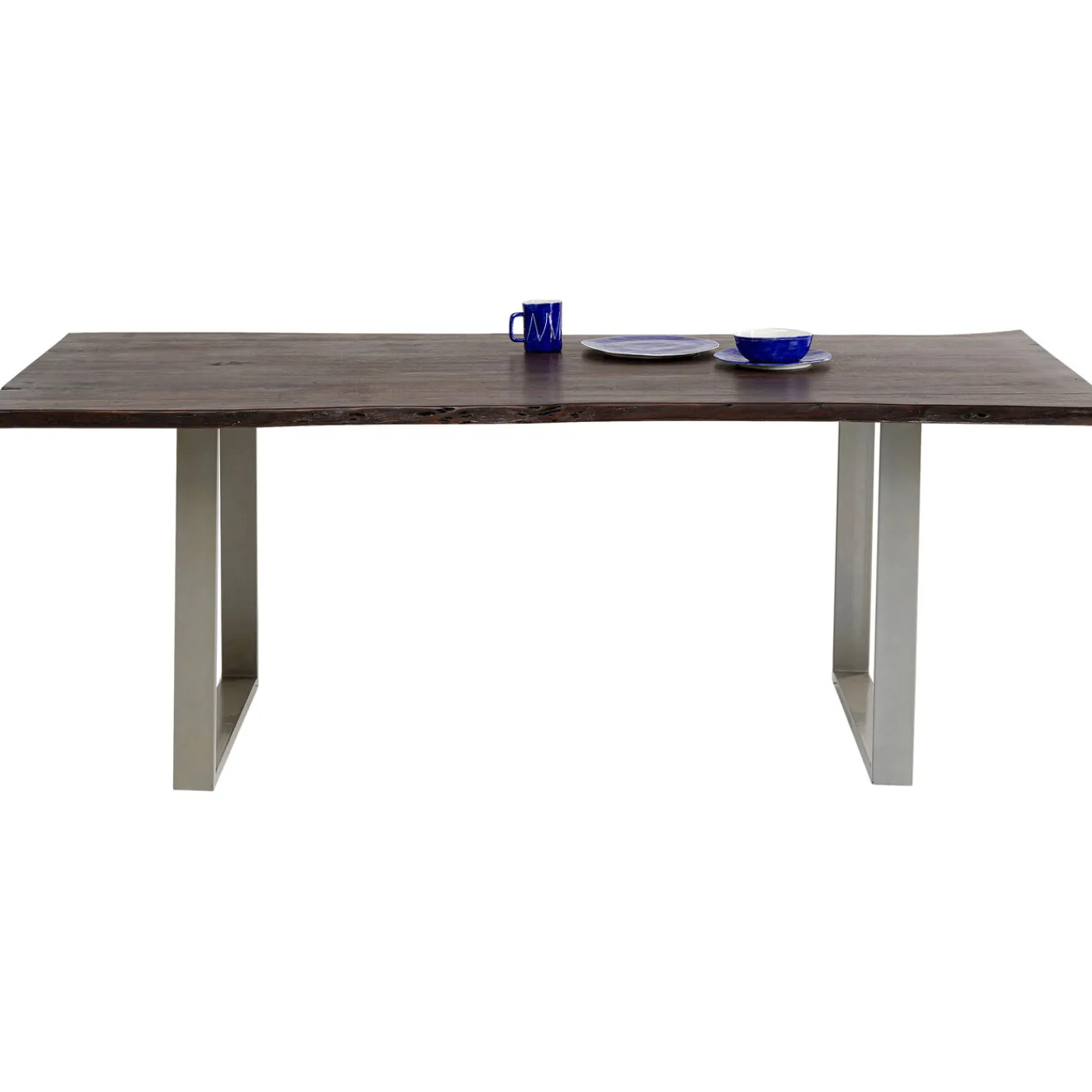 KARE Design Table Harmony Fonce Argente 200X100