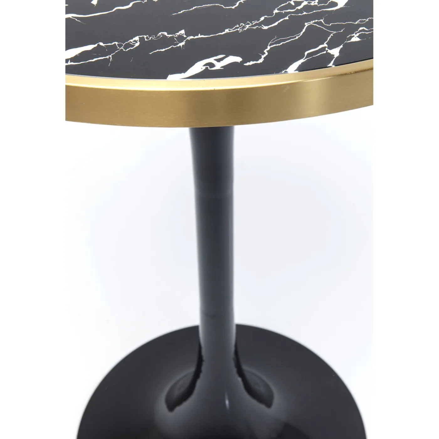 KARE Design Table Haute San Remo Noir Rond 100X70Cmo