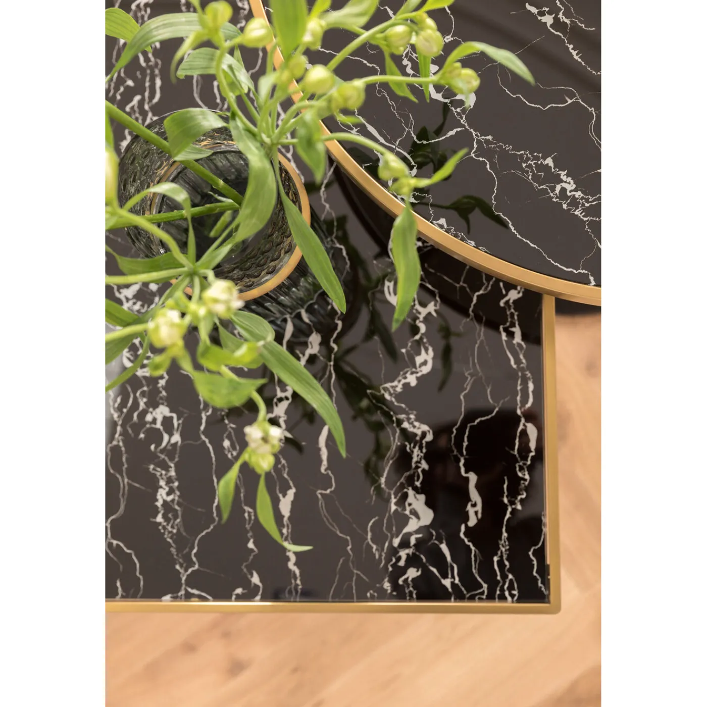 KARE Design Table Haute San Remo Noir Rond 100X70Cmo