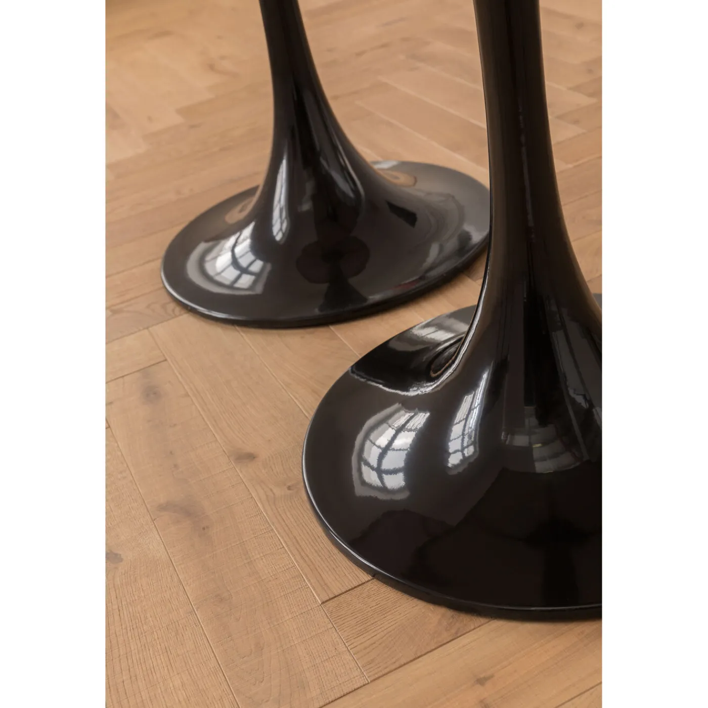 KARE Design Table Haute San Remo Noir Rond 100X70Cmo