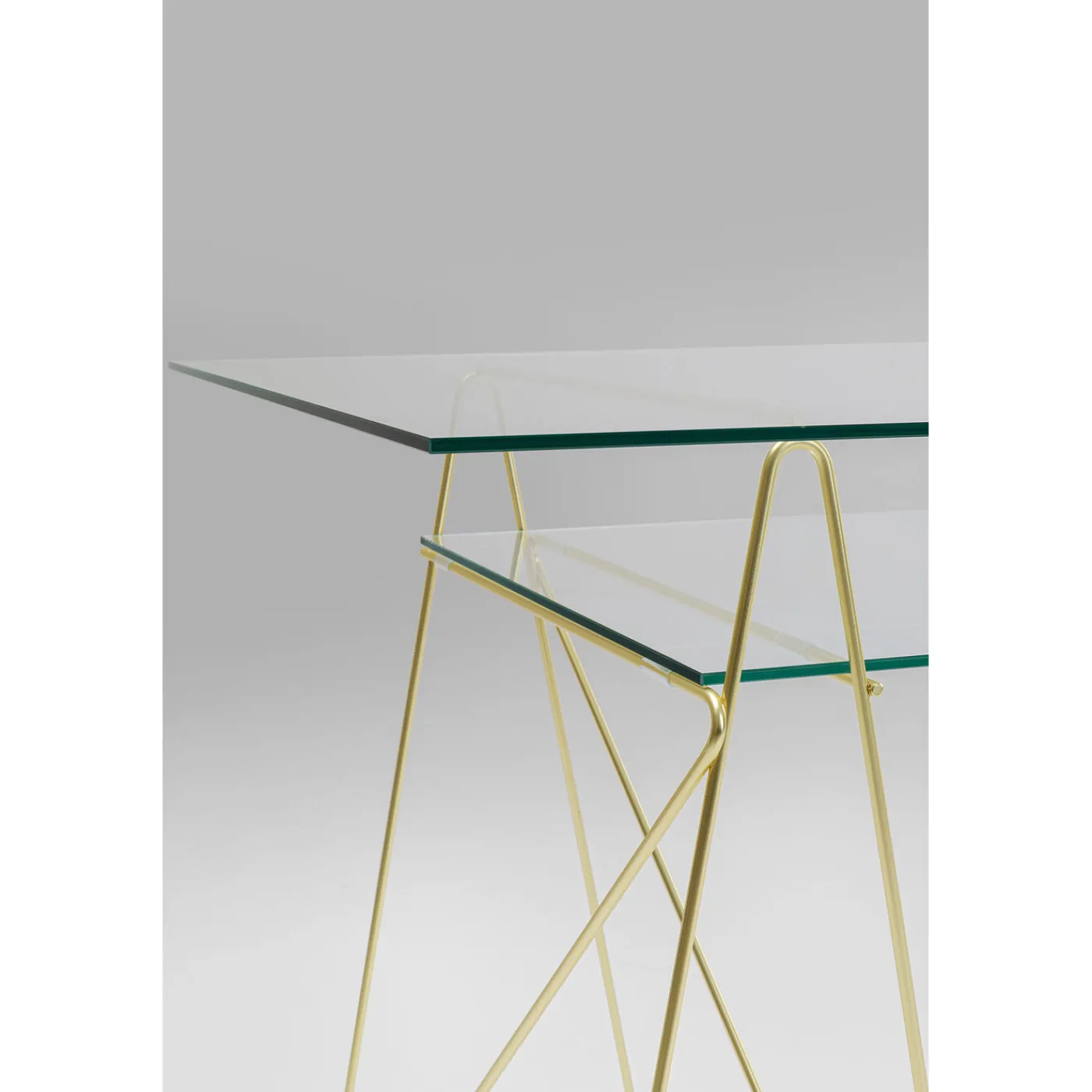 KARE Design Table Polar Laiton-Verre Trempe 8Mm
