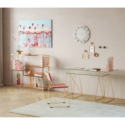 KARE Design Table Polar Laiton-Verre Trempe 8Mm