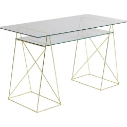 KARE Design Table Polar Laiton-Verre Trempe 8Mm
