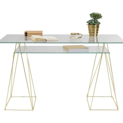 KARE Design Table Polar Laiton-Verre Trempe 8Mm