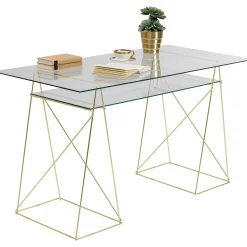 KARE Design Table Polar Laiton-Verre Trempe 8Mm