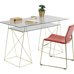 KARE Design Table Polar Laiton-Verre Trempe 8Mm