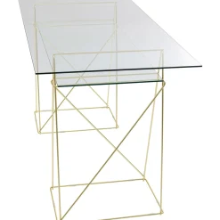 KARE Design Table Polar Laiton-Verre Trempe 8Mm