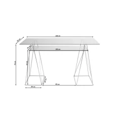 KARE Design Table Polar Laiton-Verre Trempe 8Mm