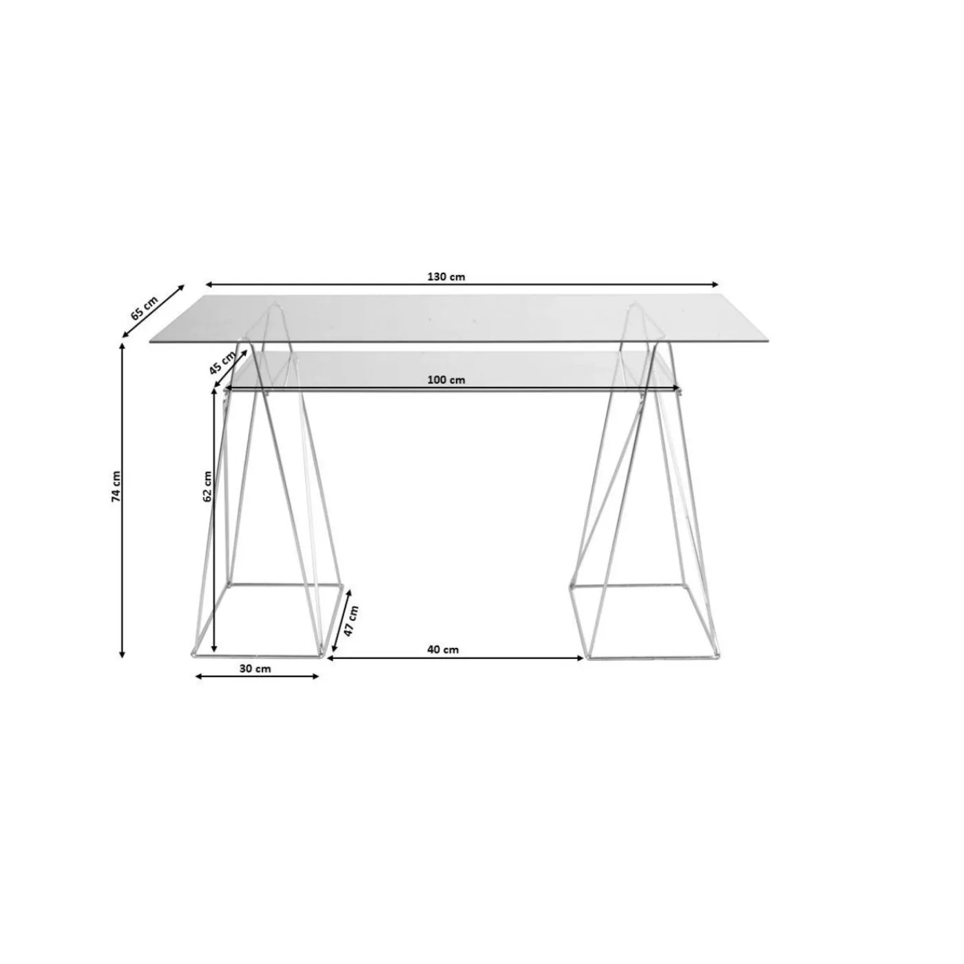 KARE Design Table Polar Laiton-Verre Trempe 8Mm