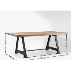 KARE Design Table Railway 210X100Cm-Chaque Modele Unique