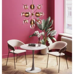 KARE Design Table Schickeria Marbre Blanc O80Cm