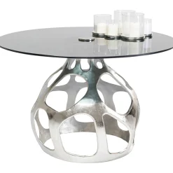 KARE Design Table Volcano Argente O120Cm