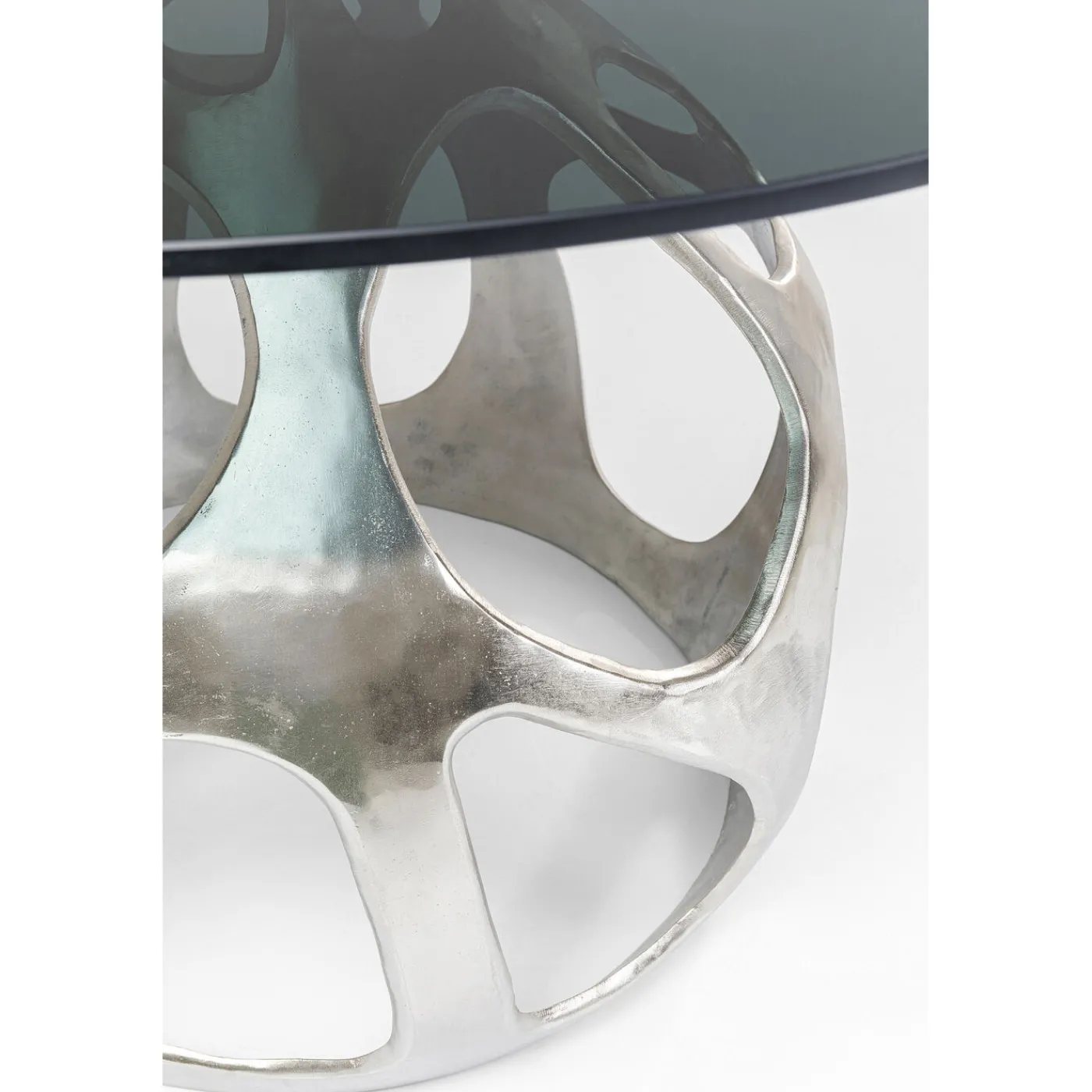 KARE Design Table Volcano Argente O120Cm