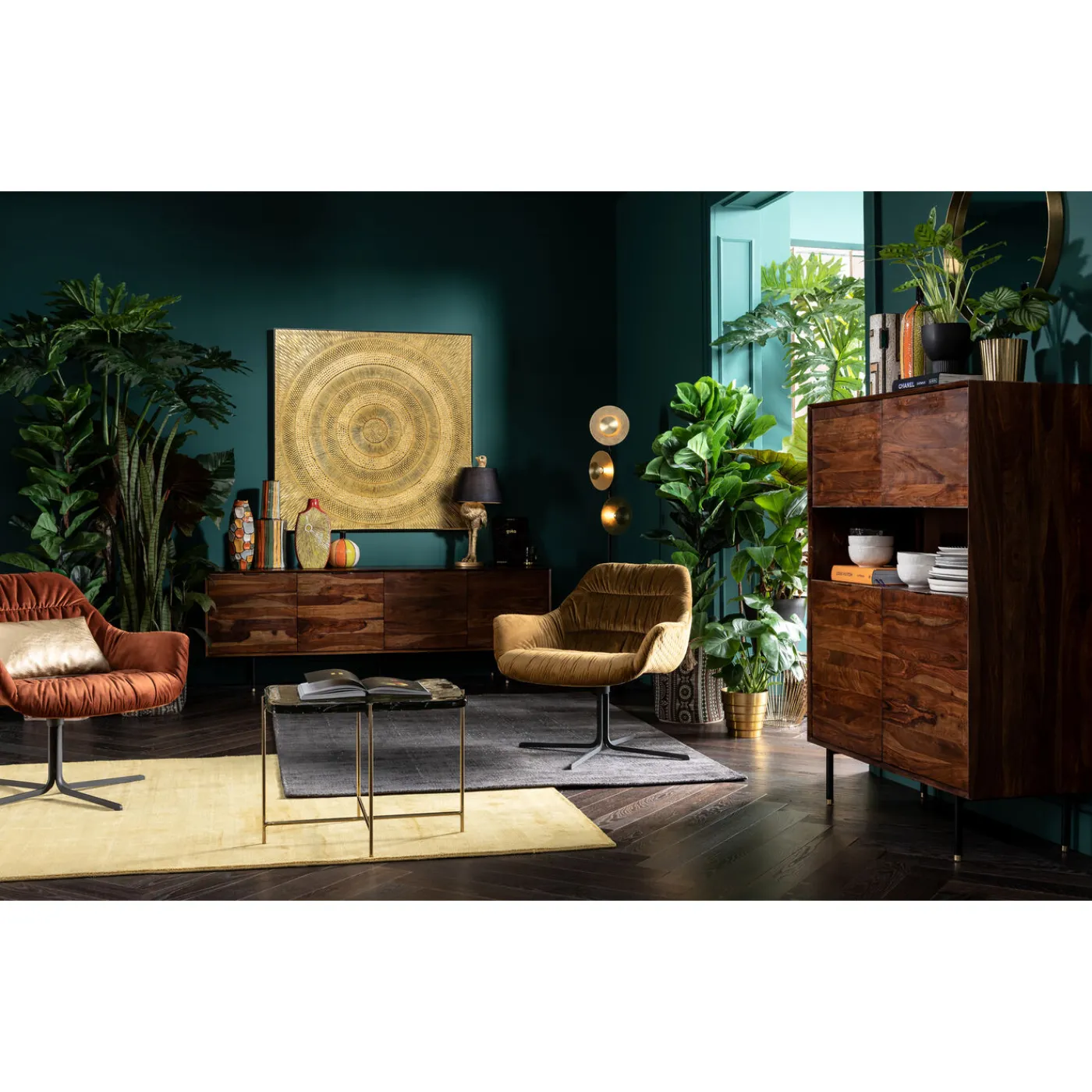 KARE Design Tableau Décoratif Art Circle Dore 120X120