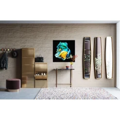 KARE Design Tableau En Verre Aqua Queen Fish 100X100Cm