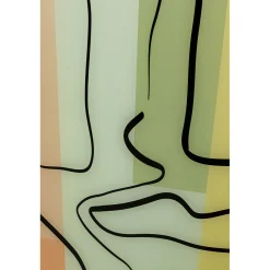 KARE Design Tableau En Verre Art Face Pastell 100X100Cm