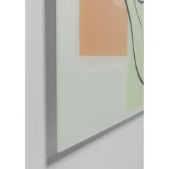 KARE Design Tableau En Verre Art Face Pastell 100X100Cm