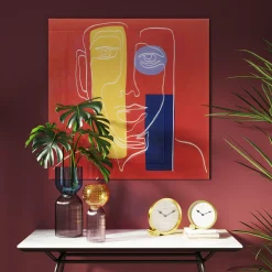 KARE Design Tableau En Verre Art Face Rouge 100X100Cm