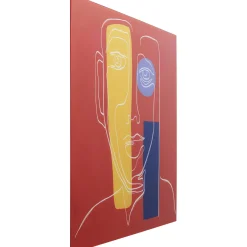 KARE Design Tableau En Verre Art Face Rouge 100X100Cm