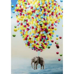 KARE Design Tableau En Verre Balloon Elephant 100X150Cm