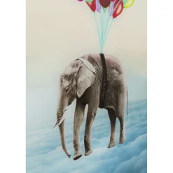 KARE Design Tableau En Verre Balloon Elephant 100X150Cm