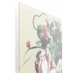 KARE Design Tableau En Verre Bouquet Beauty Beige100X100Cm