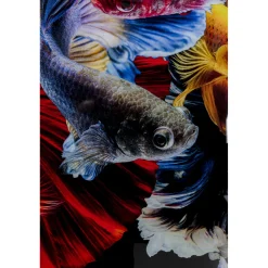 KARE Design Tableau En Verre Colorful Swarm Fish 120X120Cm