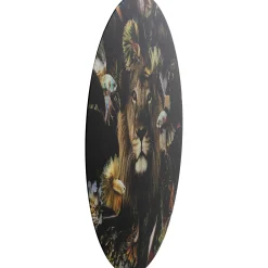 KARE Design Tableau En Verre Curious Lion O100Cm