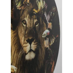 KARE Design Tableau En Verre Curious Lion O100Cm