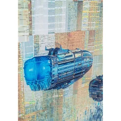 KARE Design Tableau En Verre 3D Future City 150X100Cm