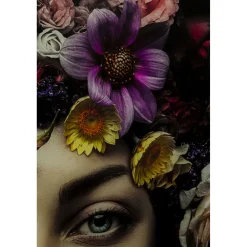 KARE Design Tableau En Verre Flower Art Lady 120X120Cm