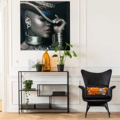 KARE Design Tableau En Verre Foxy Lady 120X120Cm