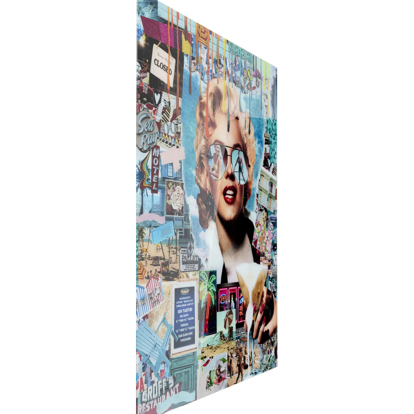 KARE Design Tableau En Verre Holiday In The 60S 120X150Cm