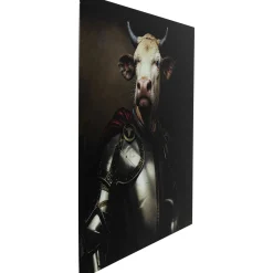 KARE Design Tableau En Verre Knight Cow 120X120