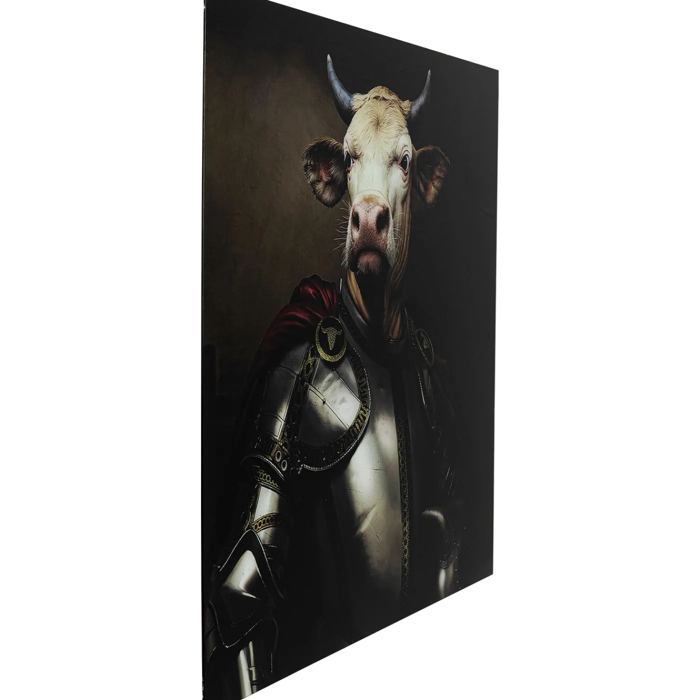 KARE Design Tableau En Verre Knight Cow 120X120