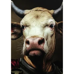 KARE Design Tableau En Verre Knight Cow 120X120