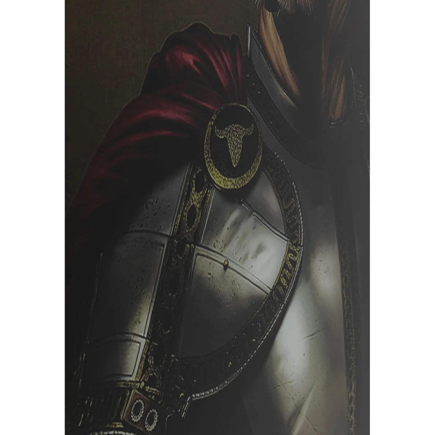 KARE Design Tableau En Verre Knight Cow 120X120