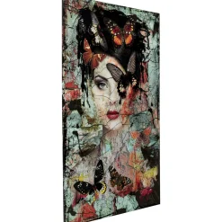 KARE Design Tableau En Verre Lady Butterfly 100X150Cm