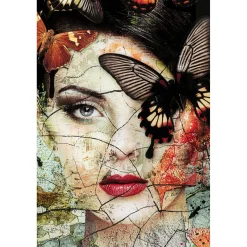 KARE Design Tableau En Verre Lady Butterfly 100X150Cm