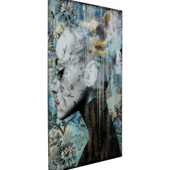 KARE Design Tableau En Verre Lady Flower 100X150Cm