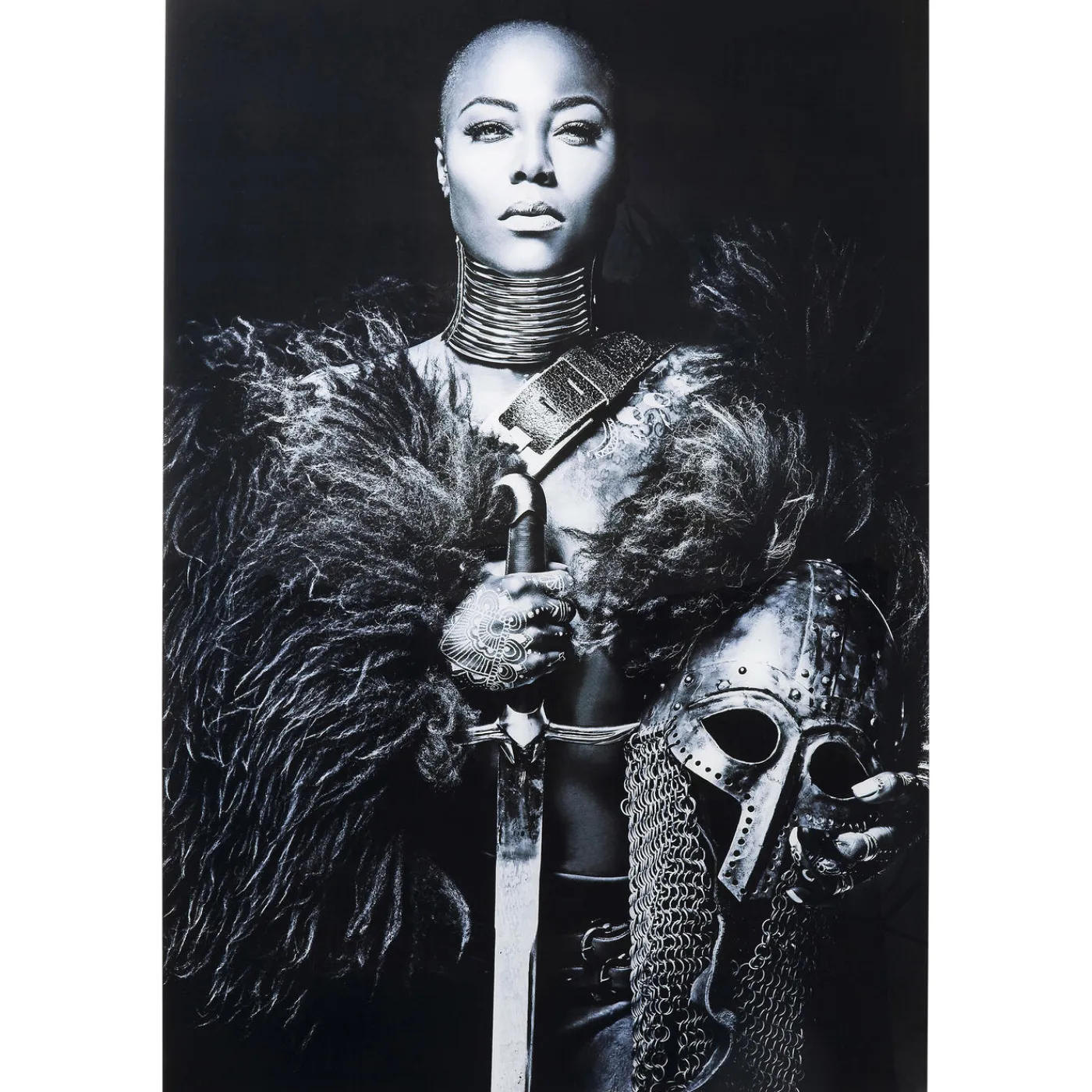 KARE Design Tableau En Verre Lady Knight 100X150Cm